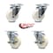 Service Caster 4 Inch Nylon Wheel Swivel Top Plate Caster Set with 2 Brakes SCC-20S414-NYS-2-TLB-2 - alternate 6